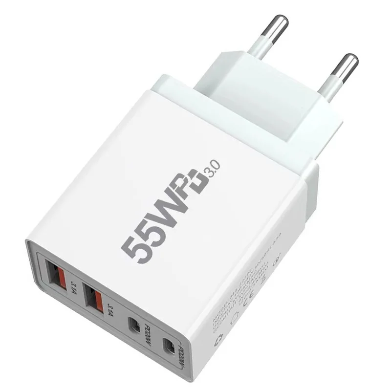 Minisopuru 55W 4-Port USB-C Fast Charger โ PD & QC Power Adapter for iPhone, Samsung, Tablets, Laptops. - Image 11